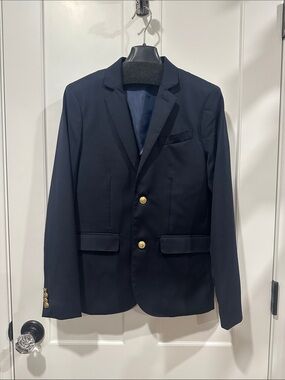Boys size 14 Crewcuts Navy Blazer with Gold Buttons and Flap Pockets